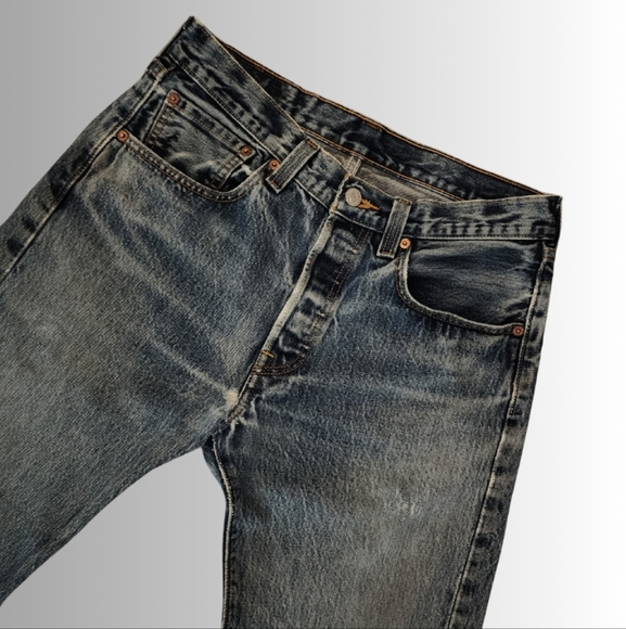 Vintage x 2000s “made in Mexico” 501 Levis Red Tab Indigo Blue Jean - Picture 6 of 12